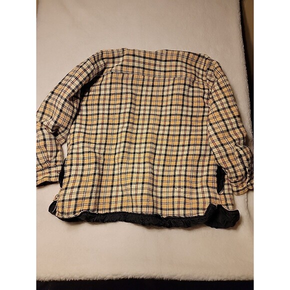 WILDERNESS GREEN PLAID INSULATED FLANNEL SHIRT JACKET XL - Picture 4 of 5